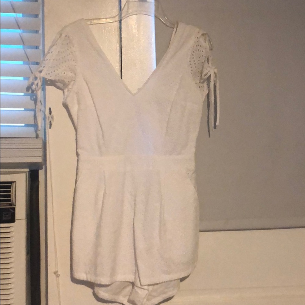 White  lace romper